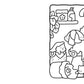 Sample Cozy Friends coloring page: a bear doing laundry with cats