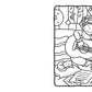 Sample Girl Moments coloring page: a girl playing guitar in her bedroom