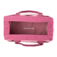 Top view inside the pink Soolla craft bag, lining printed "You do you"