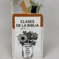 Phone card wallet with a black line-art flower jar and the Salmos 56:3 quote